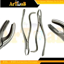 2PK - Upper Molar 1st & 2nd Extraction Forceps, Left & Right #18L + #18R