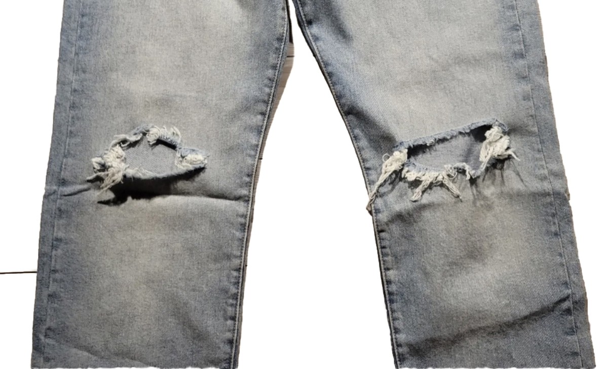 Levis 501 Original Stretch Blue Jeans Mens 38x34 Stone Wash  