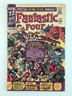 Fantastic Four King Size Annual #3 (Marvel Oct 1965) Reed and Sue Wedding