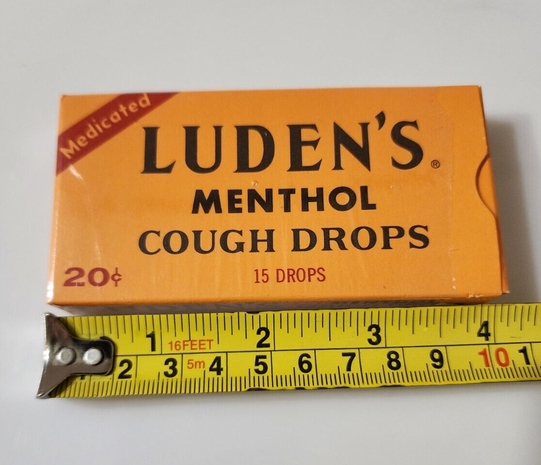 Vintage Luden's Cough Drop Box Menthol Medicated Drops 1970s? 20 cents