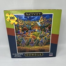 NEW NIB NATIVITY Dowdle Folk Art 300 Piece Puzzle 16"x20". MADE IN USA