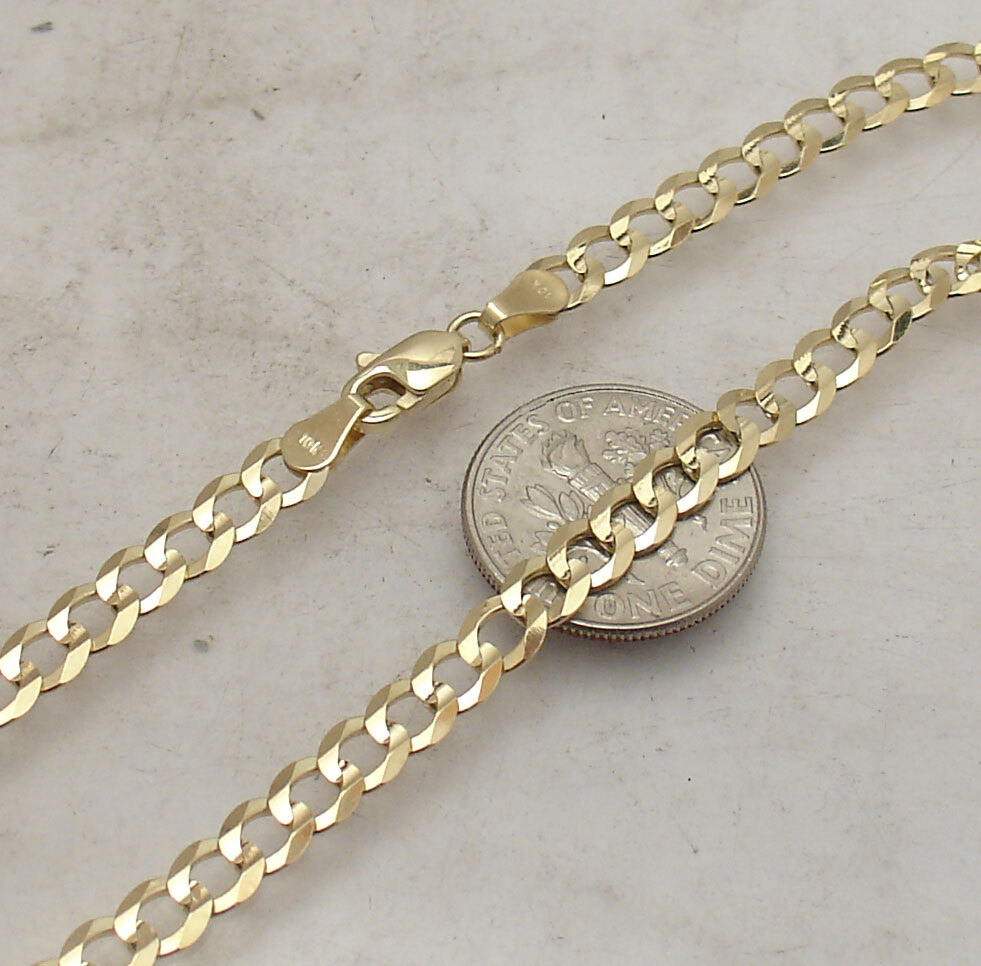 Curb Cuban Link Ankle Bracelet Anklet Real Solid 10K Yellow Gold ALL  SIZES