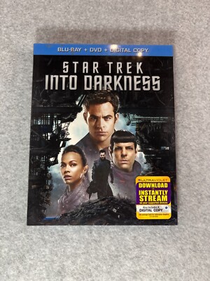Star Trek Into Darkness (Blu-ray/DVD) 2-Disc Set Slipcover Sci-Fi Action Good