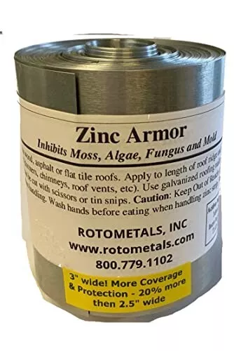 Zinc Armor - 2.5" to 3" Wide Zinc Strip, 1-roll of 50 Feet Made in USA - Picture 1 of 4