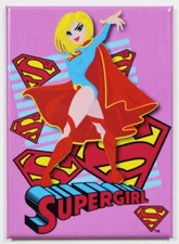 Supergirl FRIDGE MAGNET DC Comics Justice League Comic Book Hero Superman Pink
