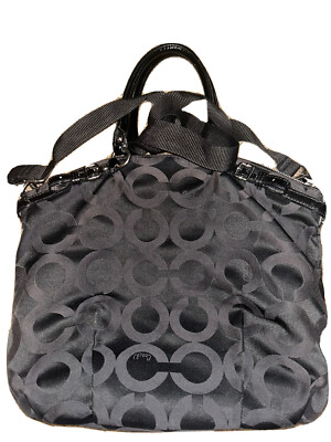 Early 2000s coach black fabric bag | eBay