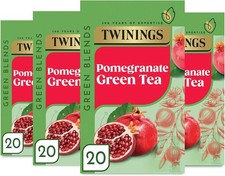 Image of Twinings Green Tea & Pomegranate 80 Tea Bags (Multipack of 4 x 20 Bags)