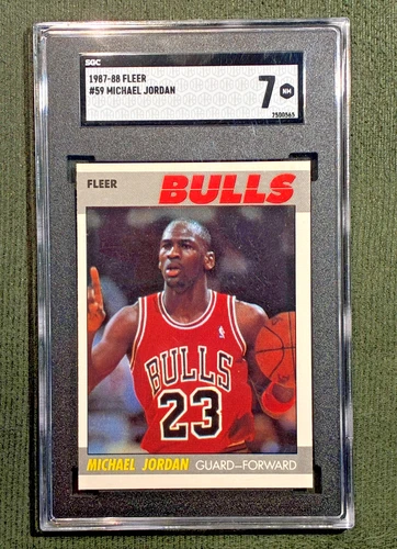 Michael Jordan 1987 Fleer #59 SGC 7 Near Mint - HOF 2nd Year Chicago Bulls