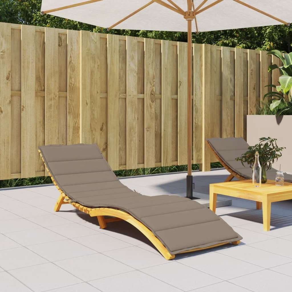 Sun Lounger Cushion Taupe Oxford fabric (100% polyester)