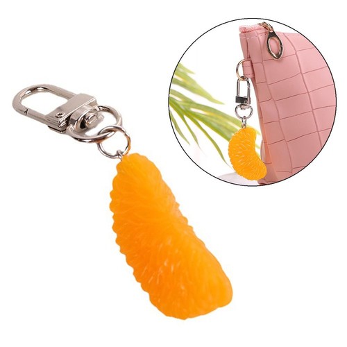 Exquisite Orange Keychains Luxury Bag Hanging Pendant