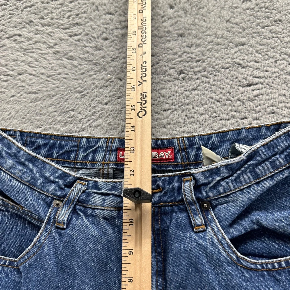 Pantalones de mezclilla vintage Union Bay para mujer talla 11 azul algodón lavado oscuro rectos sueltos 28x31 Foto 4 de 4