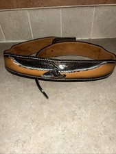 Dixie Leather Eagle Print Leather Belt, Made In USA, Size 34. NO BUCKLE