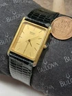 Vintage Seiko 9021-5009 Gold Tone Mens Formal Tank Quartz Watch