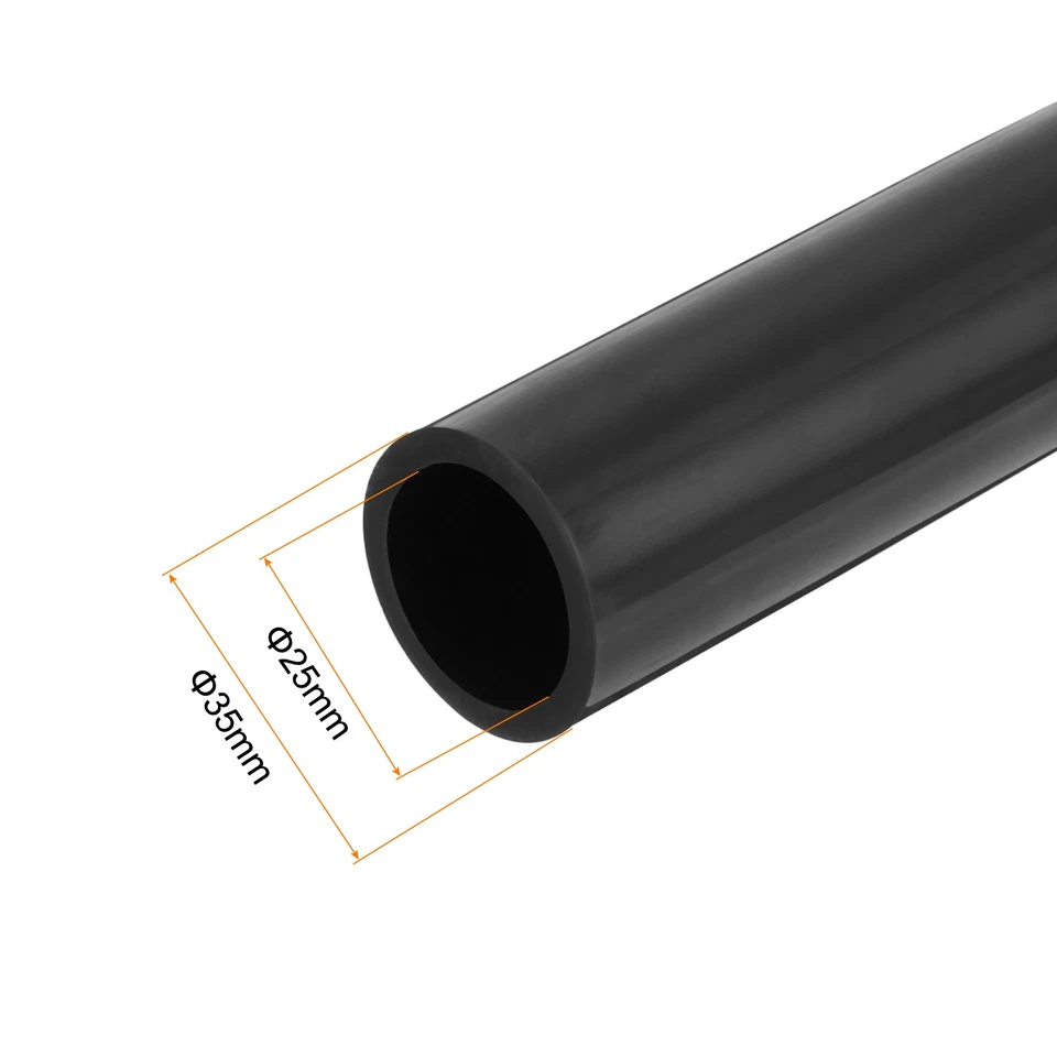 Silicone Tubing, 1"(25mm) ID x 1-1/4"(100mm) OD 3.3Ft Rubber Tube Air Hose Black - Image 2 of 4