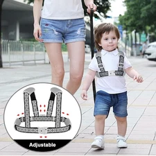 Toddler Harness Leash, Reflective Kid Harness with Anti Lost Wrist Link, Child W