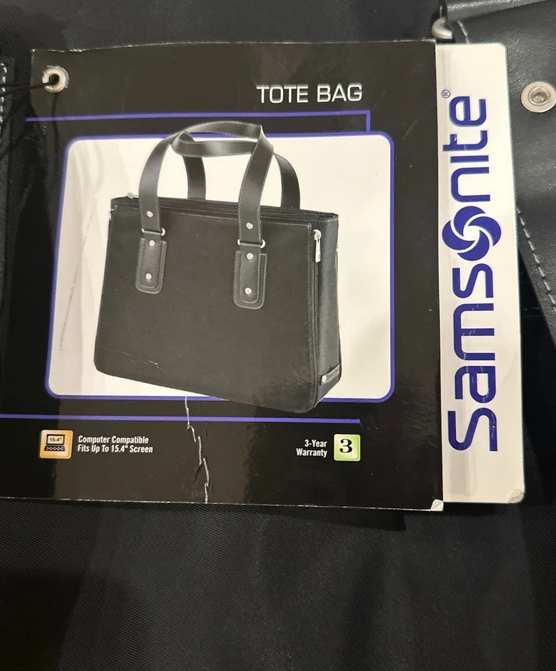 Samsonite Bolso de Mano para Laptop Negro Microfibra Doble Asa 17" X 12" X 5" Nuevo Foto 2 de 4