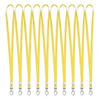 "10 StüCk 16,9\" Polyester Flachband Mit Karabinerhaken FüR BüRo, Gelb"