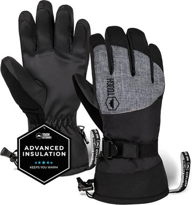 Ski Gloves Men Women - Black Snow Ski Gloves Women Men - Adult Ladies Men's