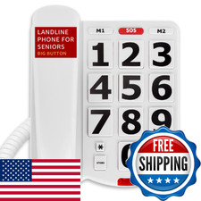 Uvital Big Button Phone for Seniors, Landline Phone for Elderly with Big Buttons