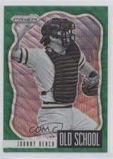 2021 Panini Prizm Old School Green Wave Prizm Johnny Bench #OS-8 HOF s1i