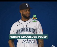 Humpy Shoulder Plush Seattle Mariners 4/11/26 Limited Game Item Ready To Ship 🔥