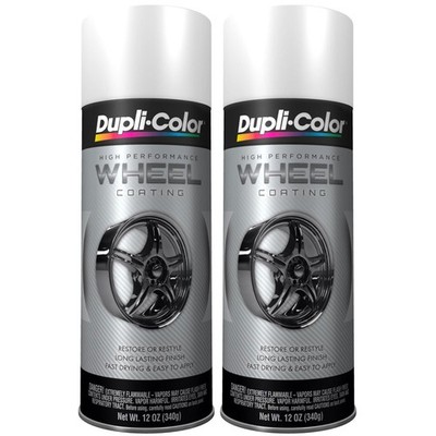 Duplicolor HWP100 (2-Pack) High Performance Wheel Paint, White, 12 oz Aerosol