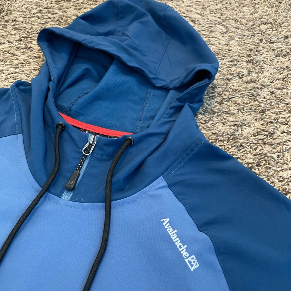 Chaqueta Anorak Avalanche Ripstop 1/4 Cremallera Resistente al Agua Para Hombre (L) Dk./Lt. Azul Foto 3 de 4