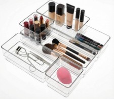 6 PCS Clear Plastic Der Organizer Set, 2 Sizes Acrylic Der Stora