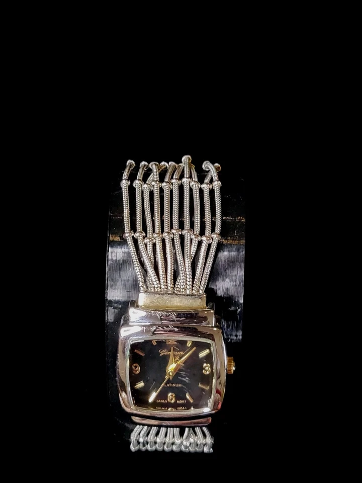 Geneva Platinum Watch Women 23mm Silver Tone Multi Chain Band New Battery 7.25" - Image 3 of 4