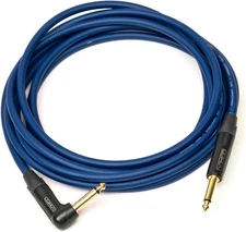 VHT Ultra Instrument Cable, 18 Foot 1/4" Straight/Angled Neutrik Plugs - Blue
