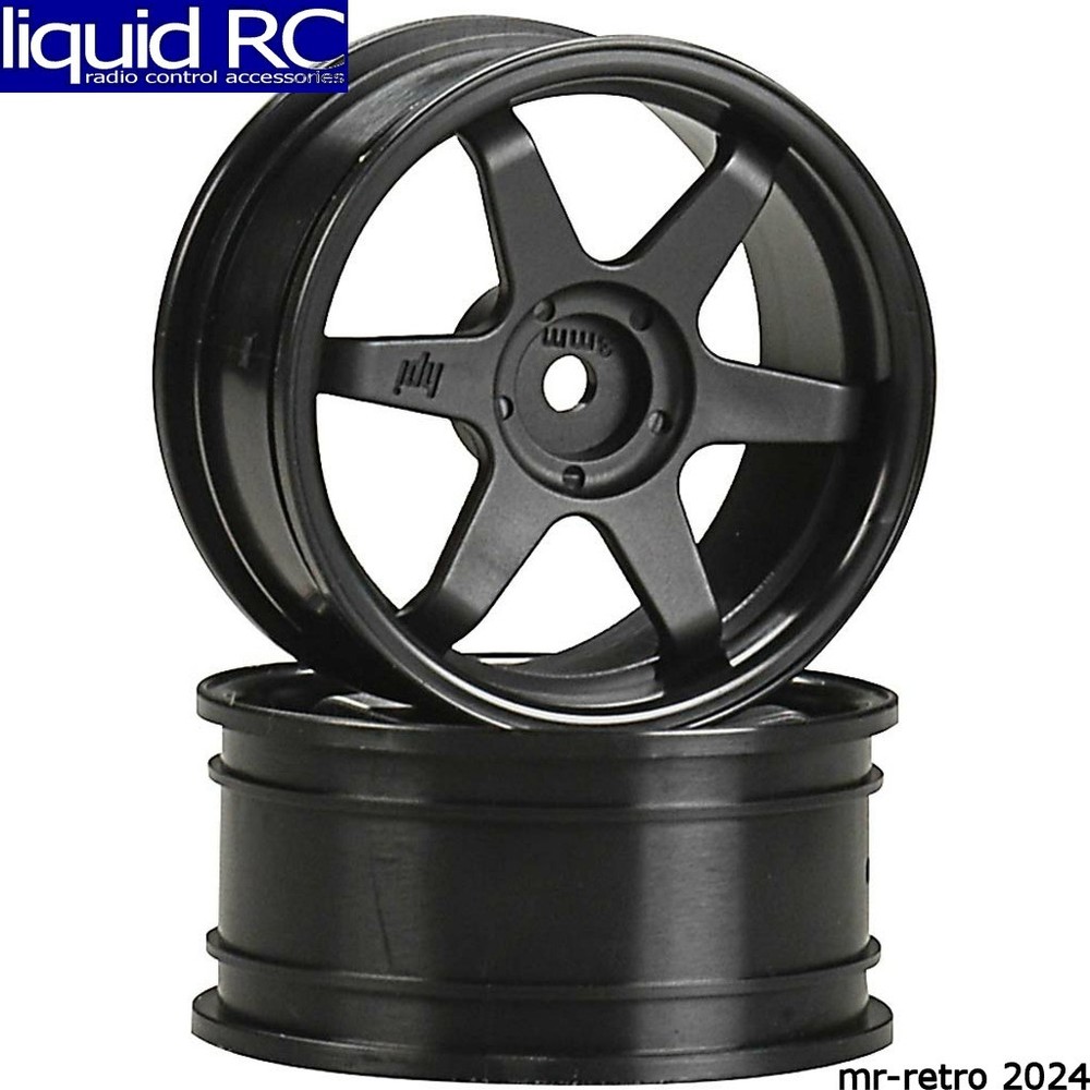 HPI 3841 TE37 Wheel 26mm Black 3mm Offset/26mm Tire (2)
