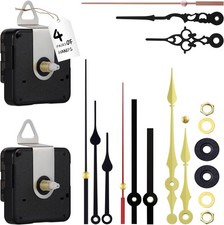 32mm Long Shaft Clock Mechanism with 4 Sets of Clock Hands, Silent Sweep Batt...
