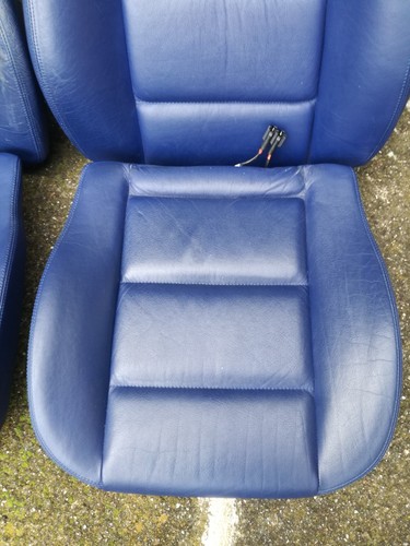 BMW E36 Sitzbezug Sitzteil Leder Blau Fahrerseite  Schaumstoff u. Sitzheizung