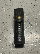 Aker 570 MK IV Mace Case Basketweave Leather Mace Case for 4 oz. Canisters