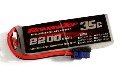 RoaringTop LiPo Battery Pack 35C 2200mAh 3S 11.1V with EC3 Plug