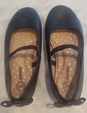 Wonder Nation Girls size 3 Black Dress Shoes/Ballet Flats