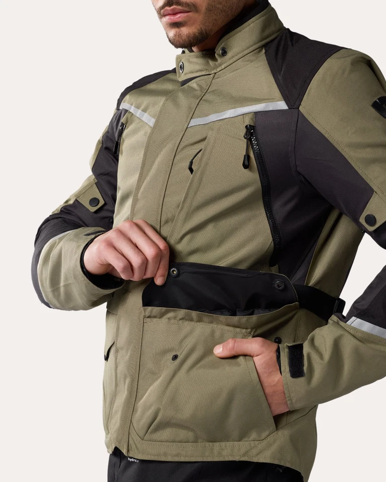 Chaqueta Moto Hombre REV'IT! VOLTIAC 3 H2O Verde Antracita Talla M L XL XXL - Imagen 2 de 4