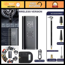 Portable Electric Tire Inflator 150psi - Wireless Mini Air Pump for Car, Bike, M