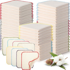96 Pcs Flannel Cloth Baby Wipes Reusable Baby Diapers Wipes Washable Natural Unb