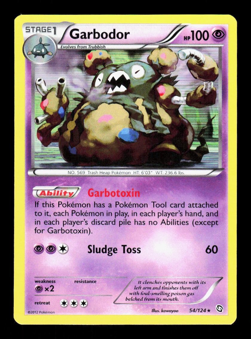 Garbodor 54/124 Holo Rare Dragons Exalted Pokemon LP