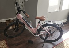 VEFREEDOM Pink E-City Bike 27.5in Fat Tires, Hydraulic Disc Brake, Rear Rack