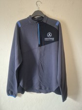 Mercedes EQ Formula E Team Quarter Zip Top Sweatshirt Size XL Grey Black