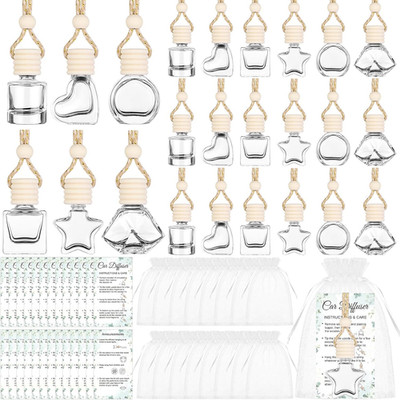 48 Bulk Hanging Car Air Freshener Diffuser Bottles with Instructions