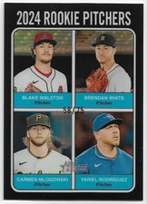 2024 Topps Heritage Rookie Pitchers #624 Black Refractor #'d /75 Mlodzinski