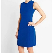 Womans Of / Mercer Bedford blue sheath career work dress size 4 