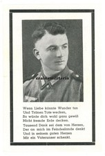 Orig. Sterbebild Artillerie Soldat + OISEMONT Somme Frankreich 1944 Bourdon