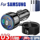 90W Fast Charging Car Charger Type-C Adapter For Samsung S26 S25 FE S24 23 Ultra