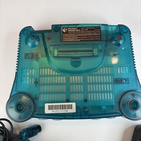 Nintendo 64 N64 Funtastic Ice Blue Console W/ Matching OEM Controller