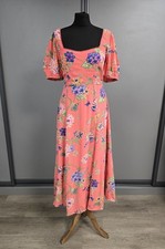 Monsoon women's Regina Flfloral print Tltea dress orange size 8 BNWT