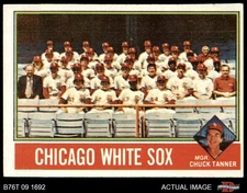 1976 Topps #656 Chuck Tanner White Sox Team Checklist MANAGER 6 - EX/MT